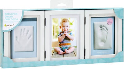 Pearhead Babyprints Deluxe Fotoramme Trippel Ledad, Hvit