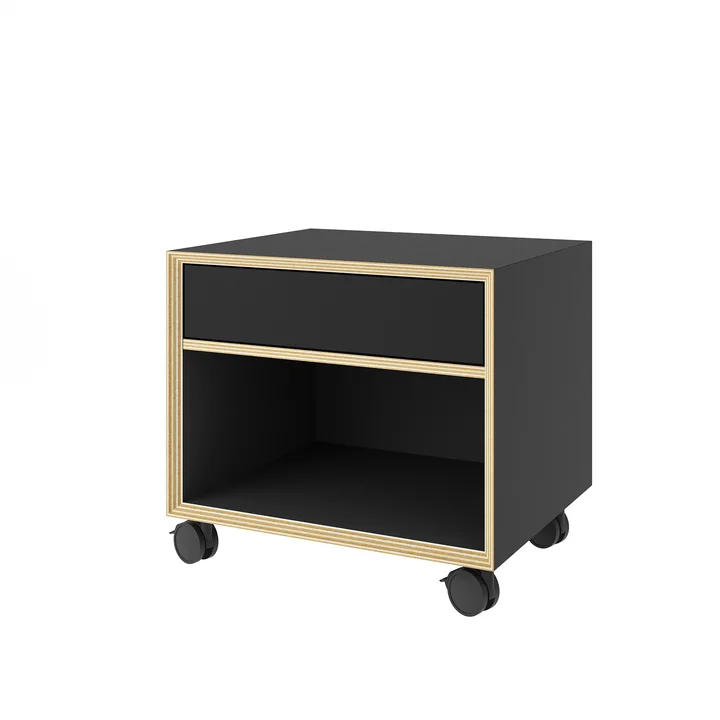 Müller Small Living - Vertiko kleine Kommode mit Schublade oben, anthrazit