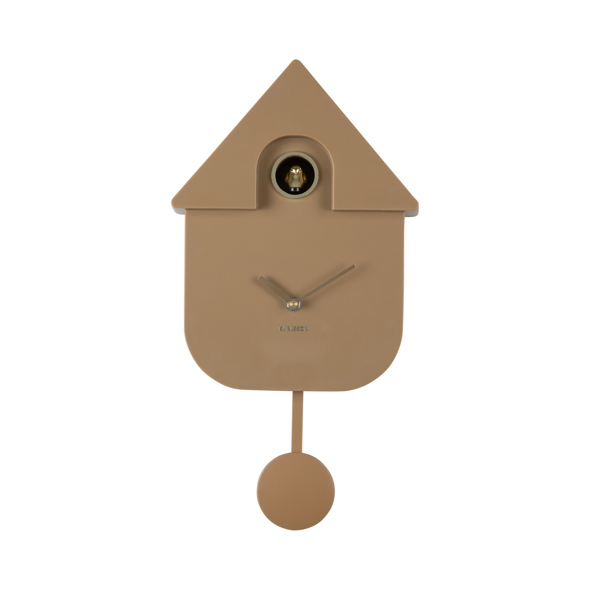 Wandklok Modern Cuckoo Oro Mokkabruin