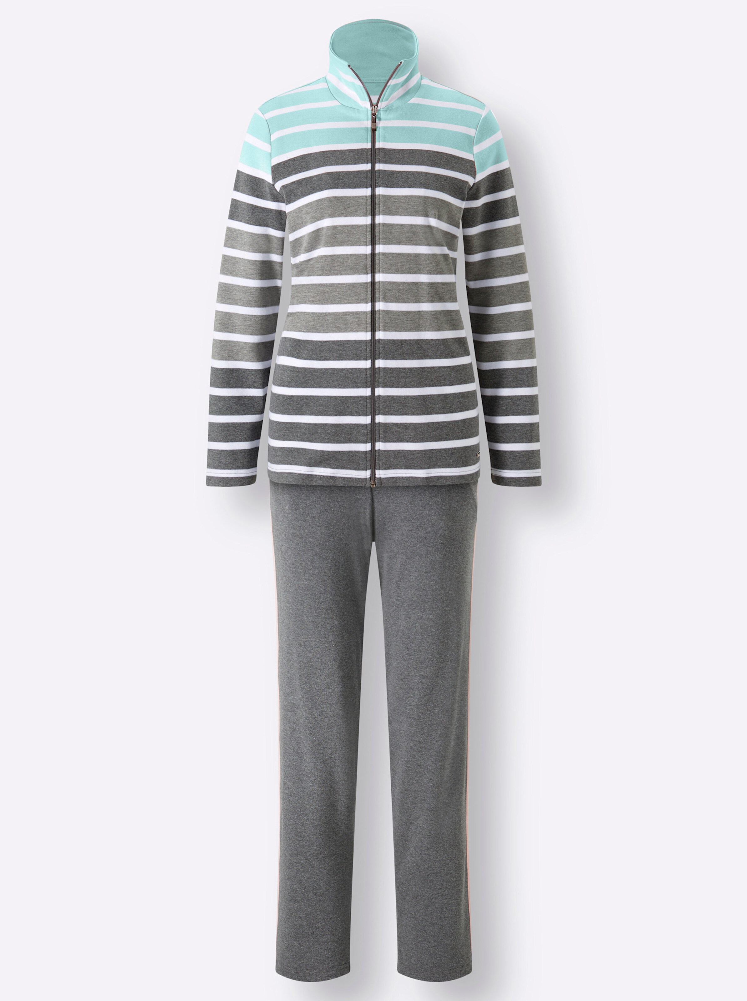 feel good Hausanzug in grau-mint