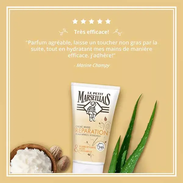 Le Petit Marseillais Crème Mains Karité, Aloès et Cire d'Abeille 75ml