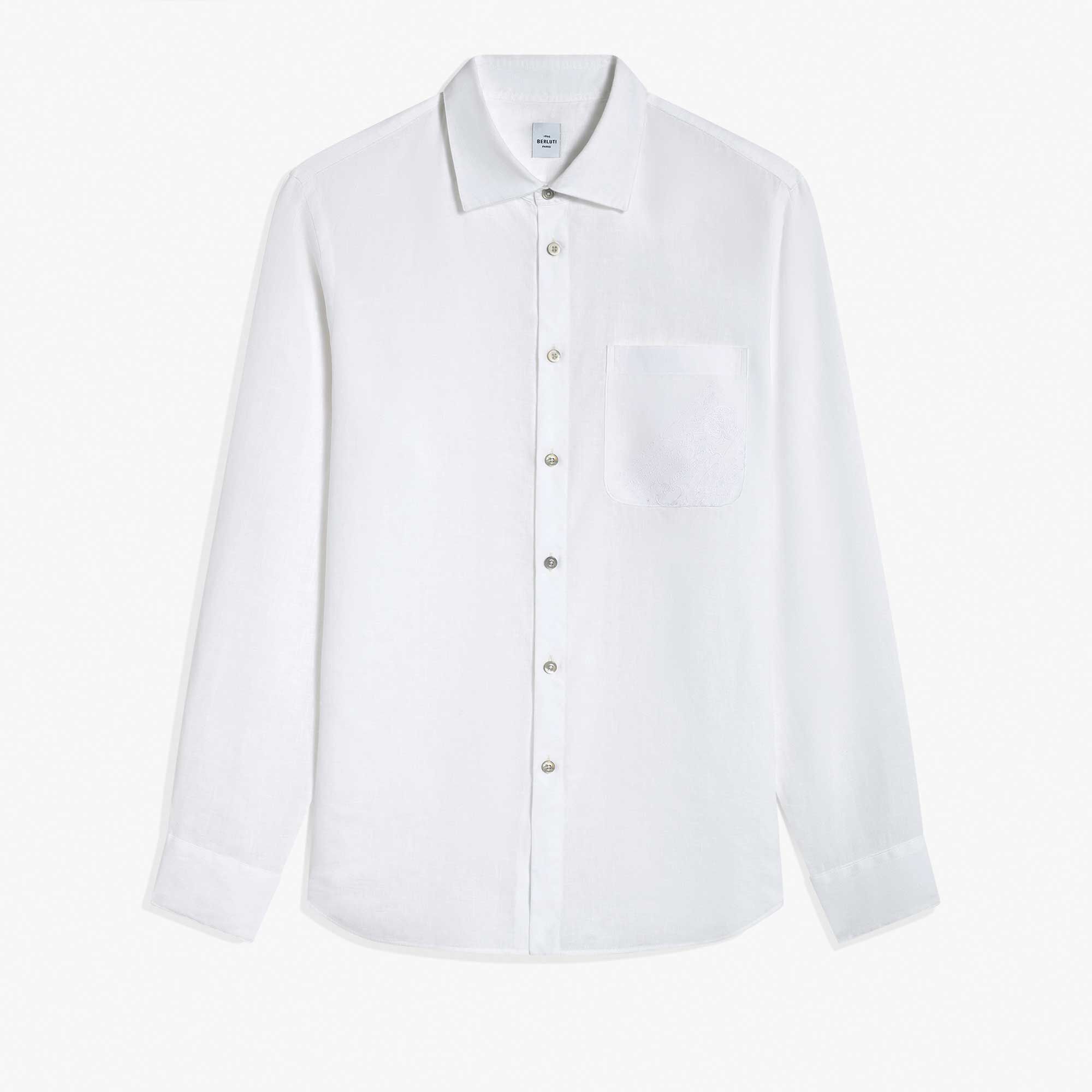 Chemise En Lin Avec Poche Scritto