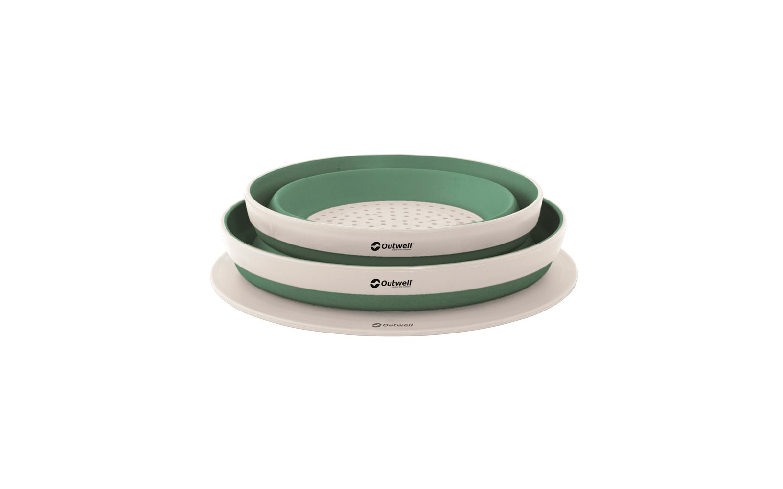 Outwell Collaps  Schüssel und Siebset shadow green, Faltschüssel