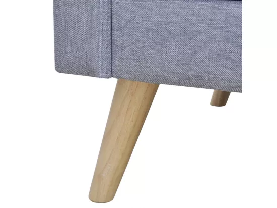 Jeu de canapé à 2 places et à 3 places Tissu Gris clair