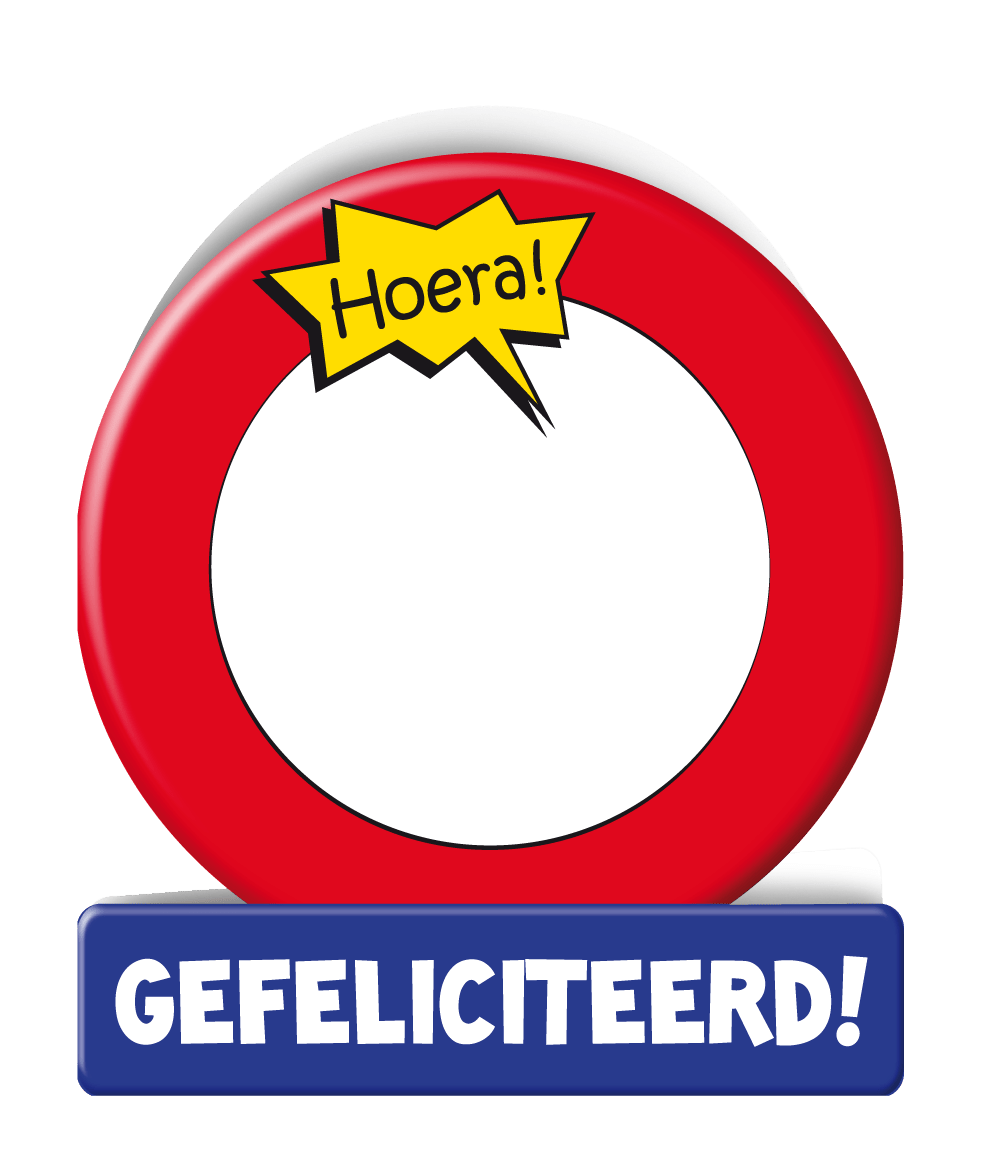 Verjaardagskaart Blanco Verkeersbord 16,5cm