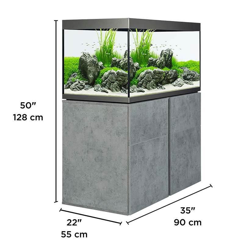 Kit para aquário Fluval Siena de 272 litros, preto