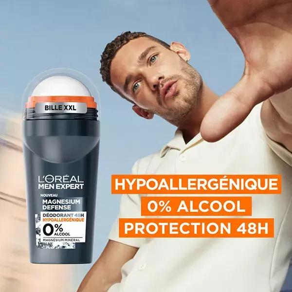 Desodorante Roll-On L'Oréal Paris Men Expert Magnesium Defense 48h 50ml