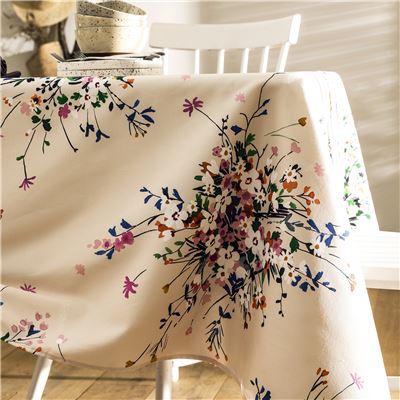 Nappe antitache motif fleurs