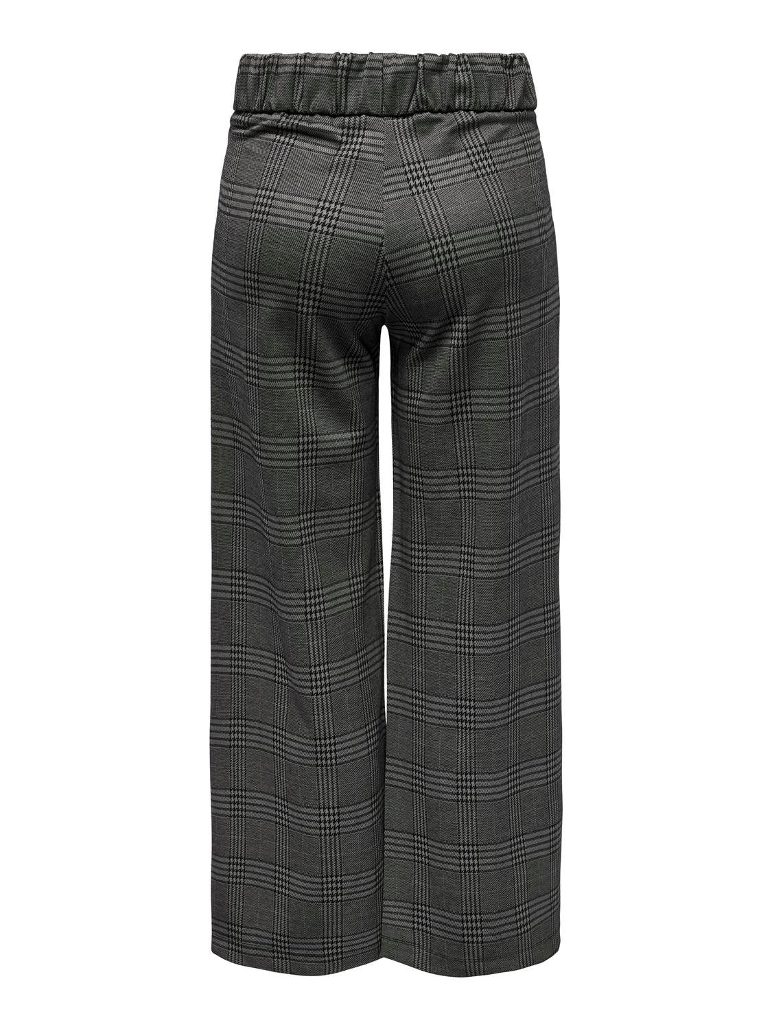 JDYGEGGO Mittlere Taille Weiter Beinschnitt Hose Granite Grey