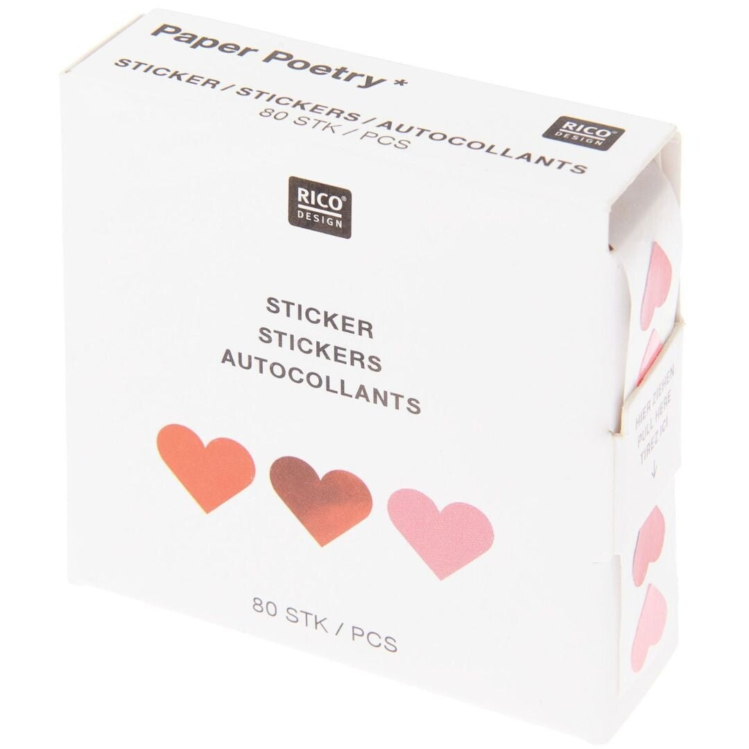 Rol mini stickers - neon hartjes
