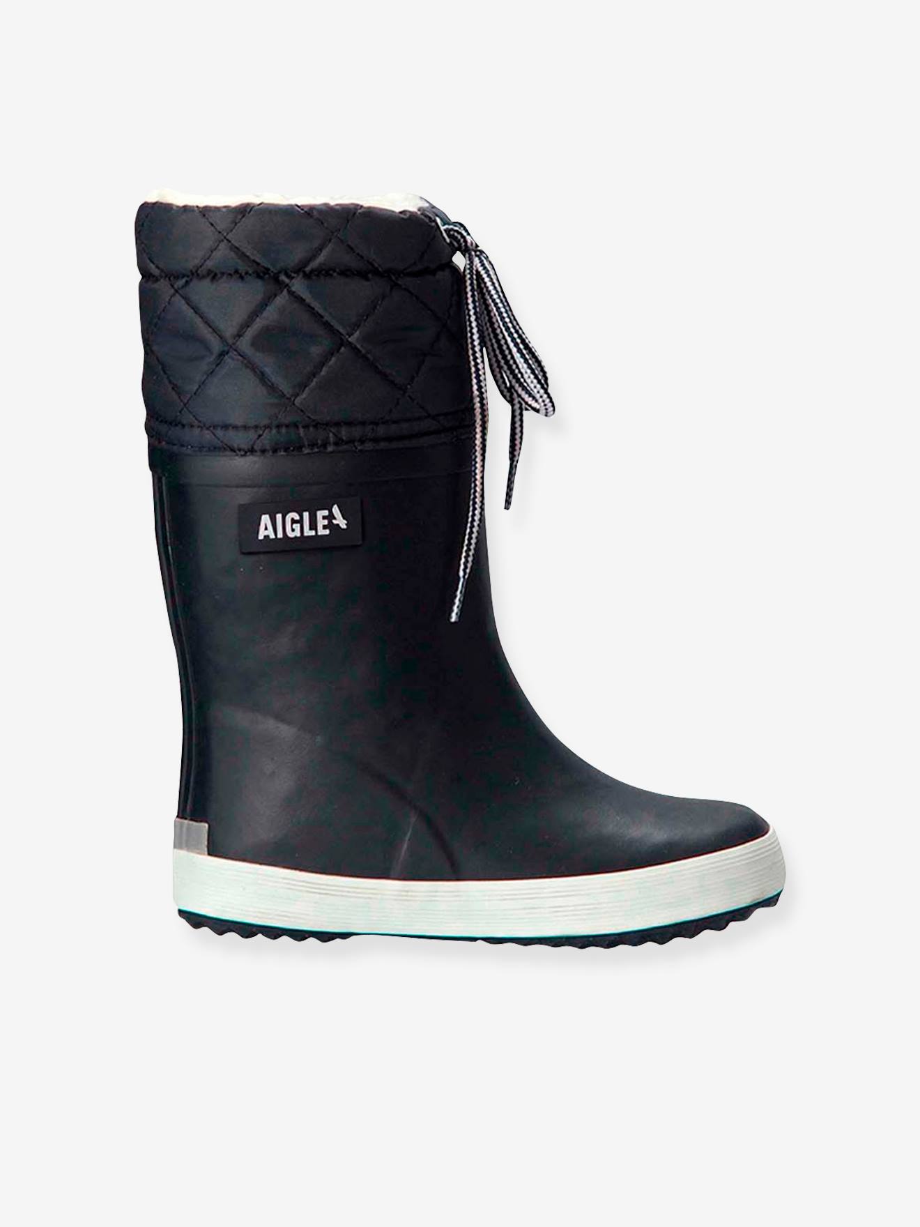Botas de borracha Lolly Pop Giboulée AIGLE® pretas, tamanho médio, lisas