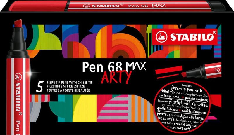 STABILO - Pen 68 MAX - Kleurpotloden - Abrikoos - 5-pack