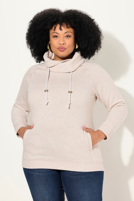 Sweatshirt, weiter Stehkragen, Taschen, Raglan-Langarm