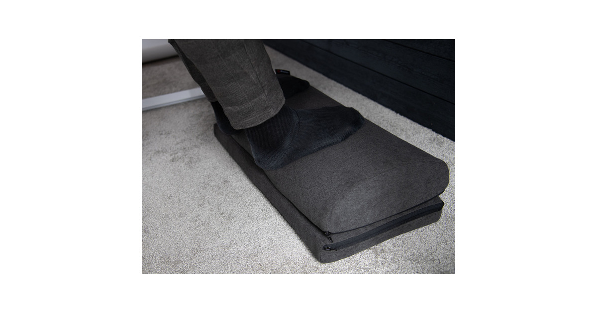 ArozziFootrest - Soft Fabric - Dark Grey voetensteun  (Donkergrijs)