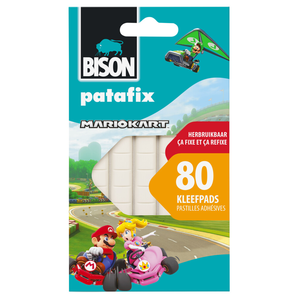 Bison Patafix Mario Kart Kleefpads 80 stuks