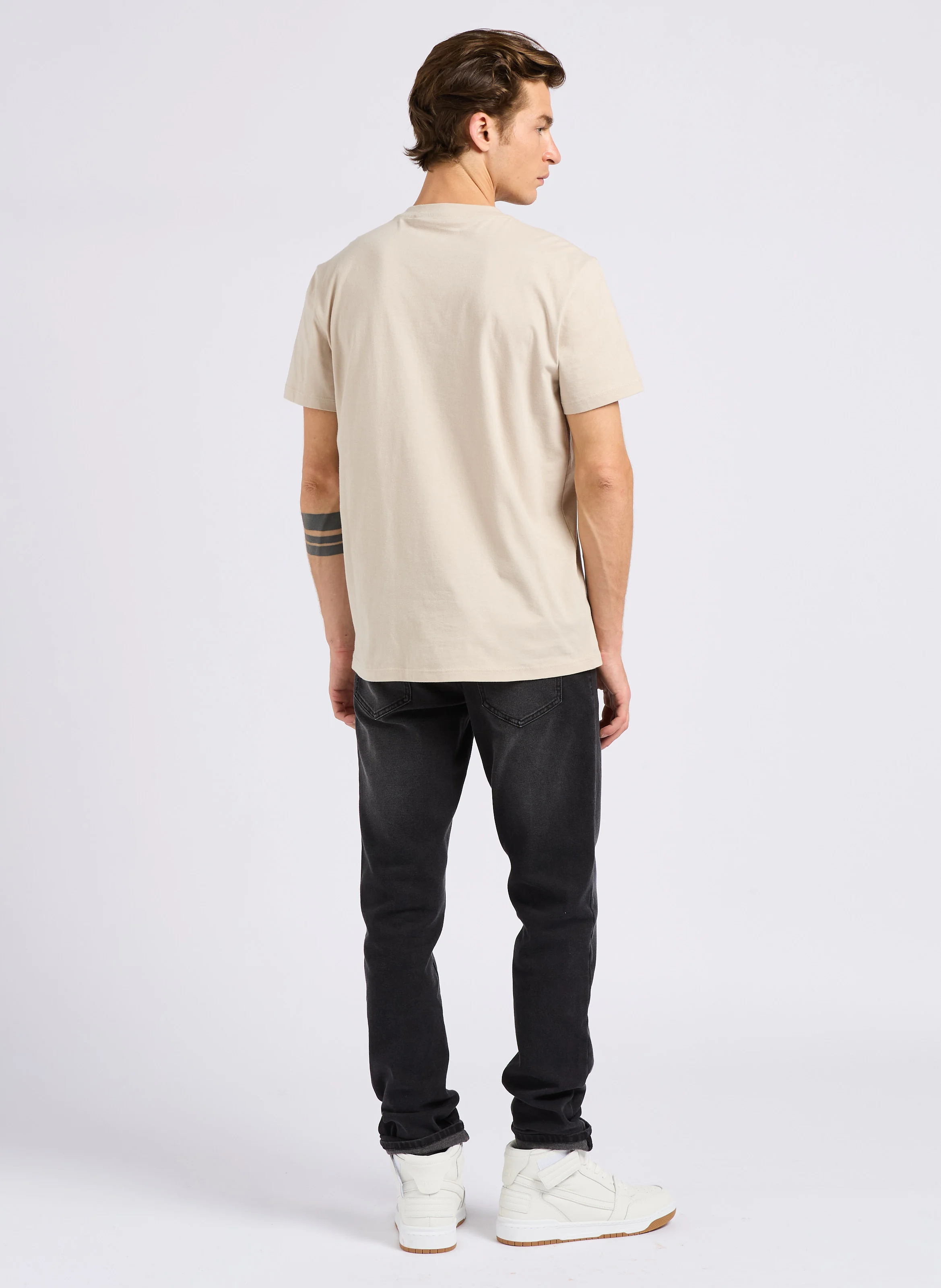 Jean slim en coton mélangé | Gris