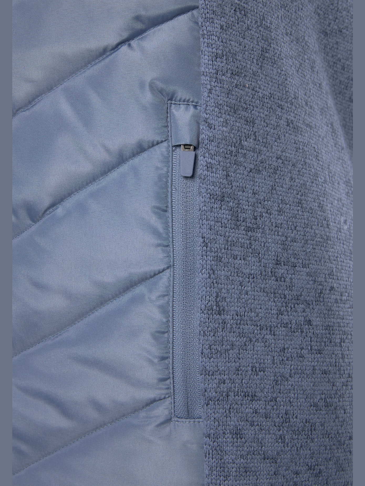 Doudoune manteau matelassé avec tricot polaire doux aux manches