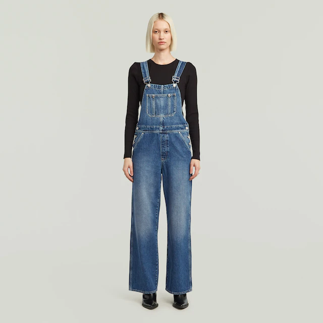 G-STAR Latzhose »Straight Leg Dungaree«  mit Knöpfen an den Seiten
