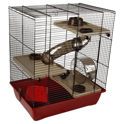 Gaiola vermelha para hamster