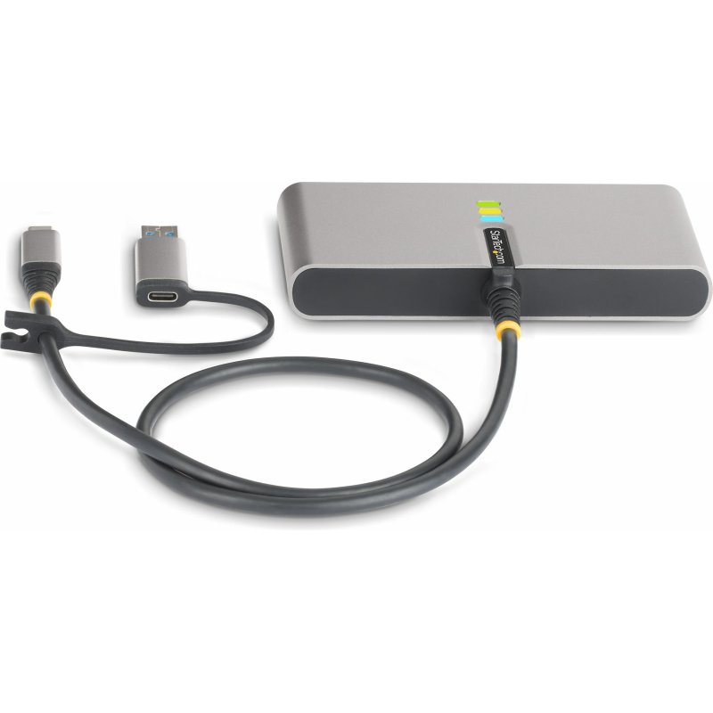 StarTech.com Hub USB-C à 2 Ports USB-A avec Ethernet et RS-232, Dongle USB-C vers USB-A, 100W PD Pass-Through, 2x USB-A 5Gbps, Gigabit Ethernet, Série RS232 (FTDI)