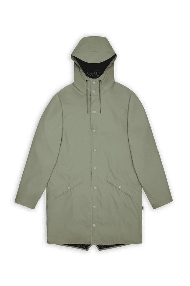 RAINS<br>Jaqueta impermeável unissex com capuz, Jaqueta Mi-Long