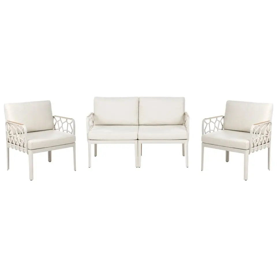 ERICHE - Loungeset 4-zits - Lichtbeige - Polypropyleen