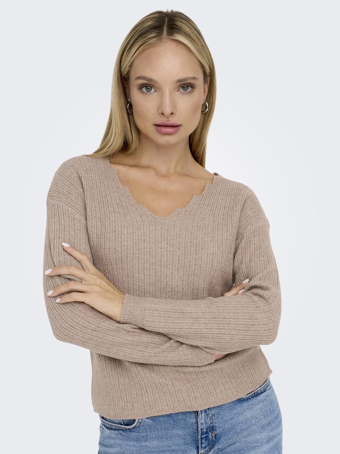 ONLGABRIEL Strickpullover Mocha Meringue