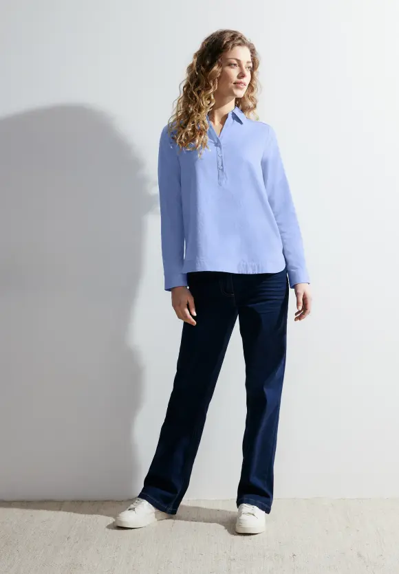 Piqué Hemdbluse - tranquil blouse blue