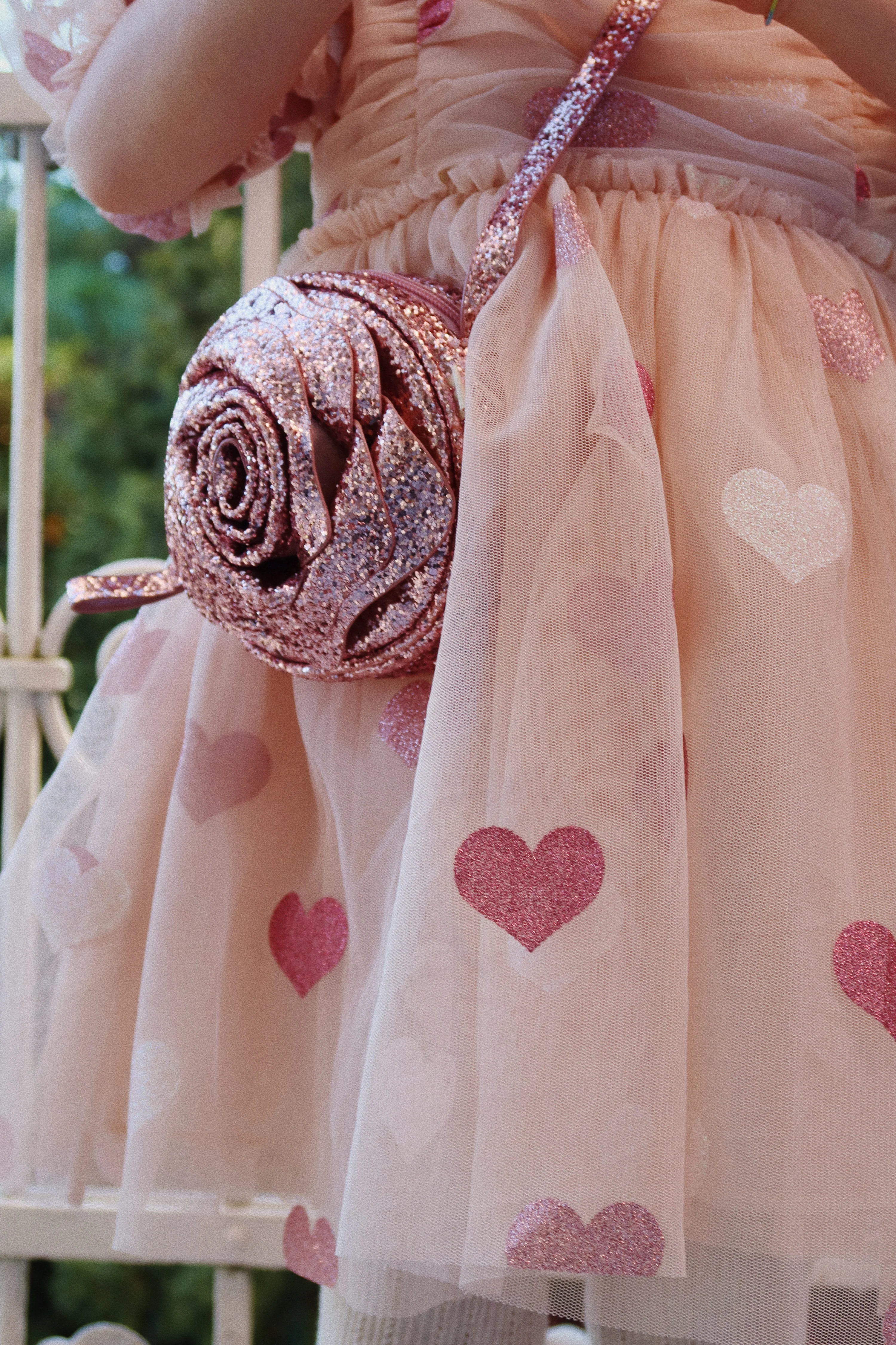 ROSE GLIMMERTASKE - glitter rose - OS