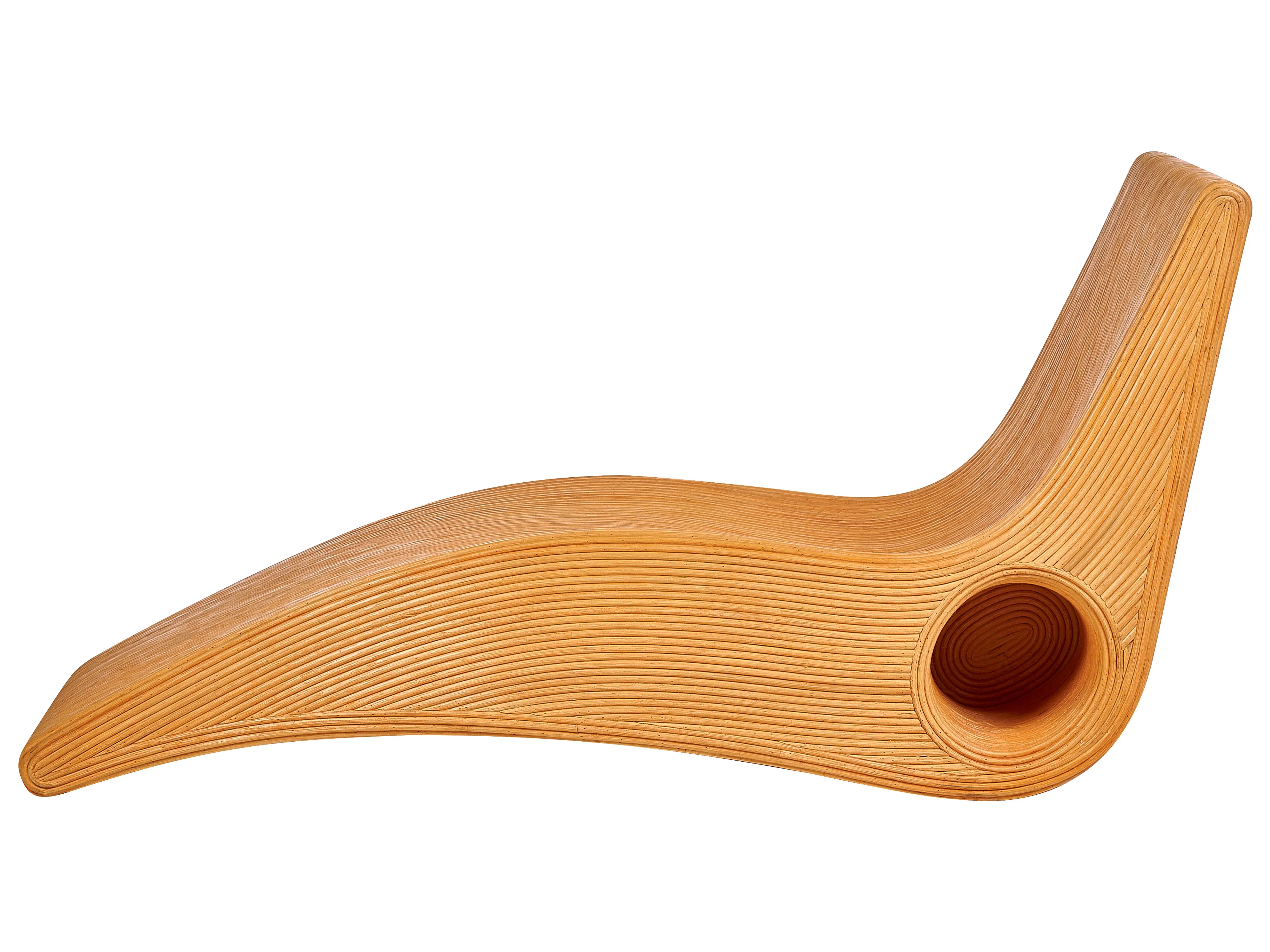 Ligstoel AIROLE Rotan Bruin