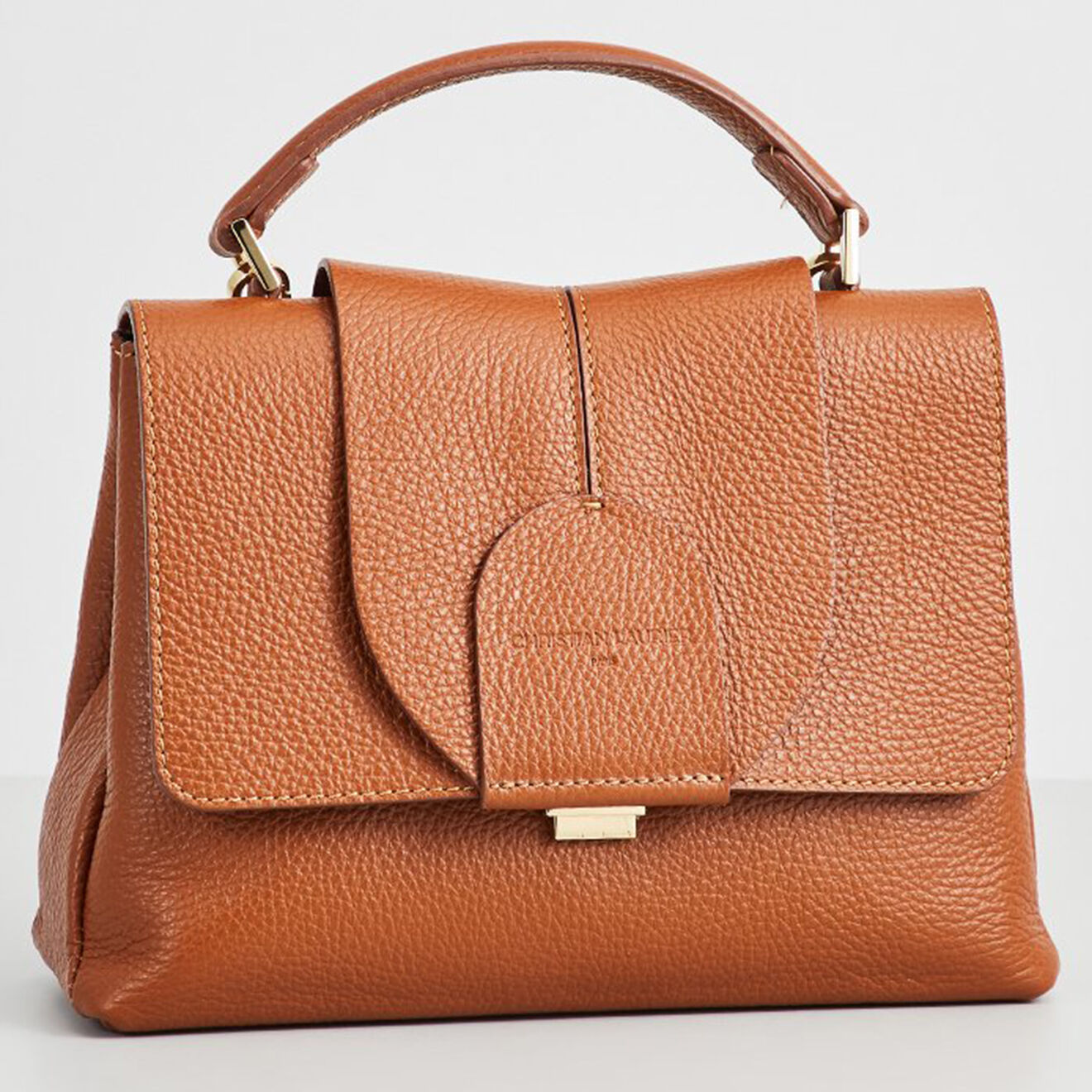 Christian Laurier Sac à main en Cuir de Vachette Jador marron -  25x18x10 cm