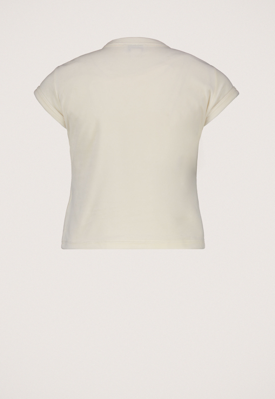 Calvin Klein Slim Velours T-Shirt Met Grafisch Logo In Reliëf