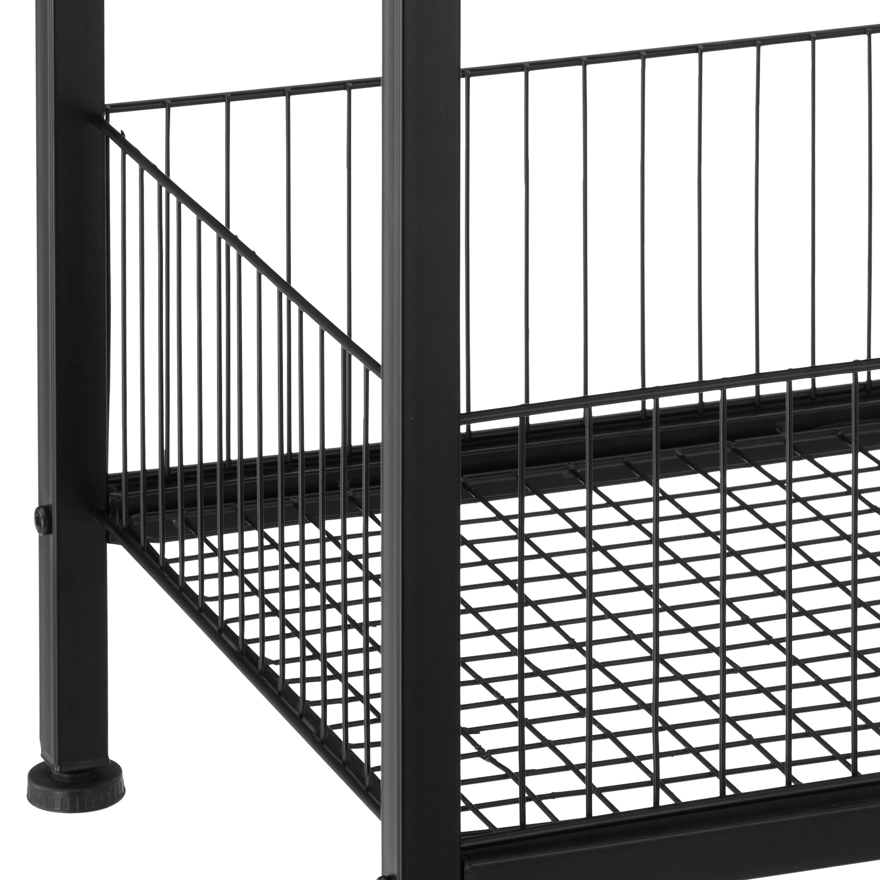 tectake® Beistelltisch, Industrial Style, mit Gitterkorb, 40 x 40 x 55,5 cm