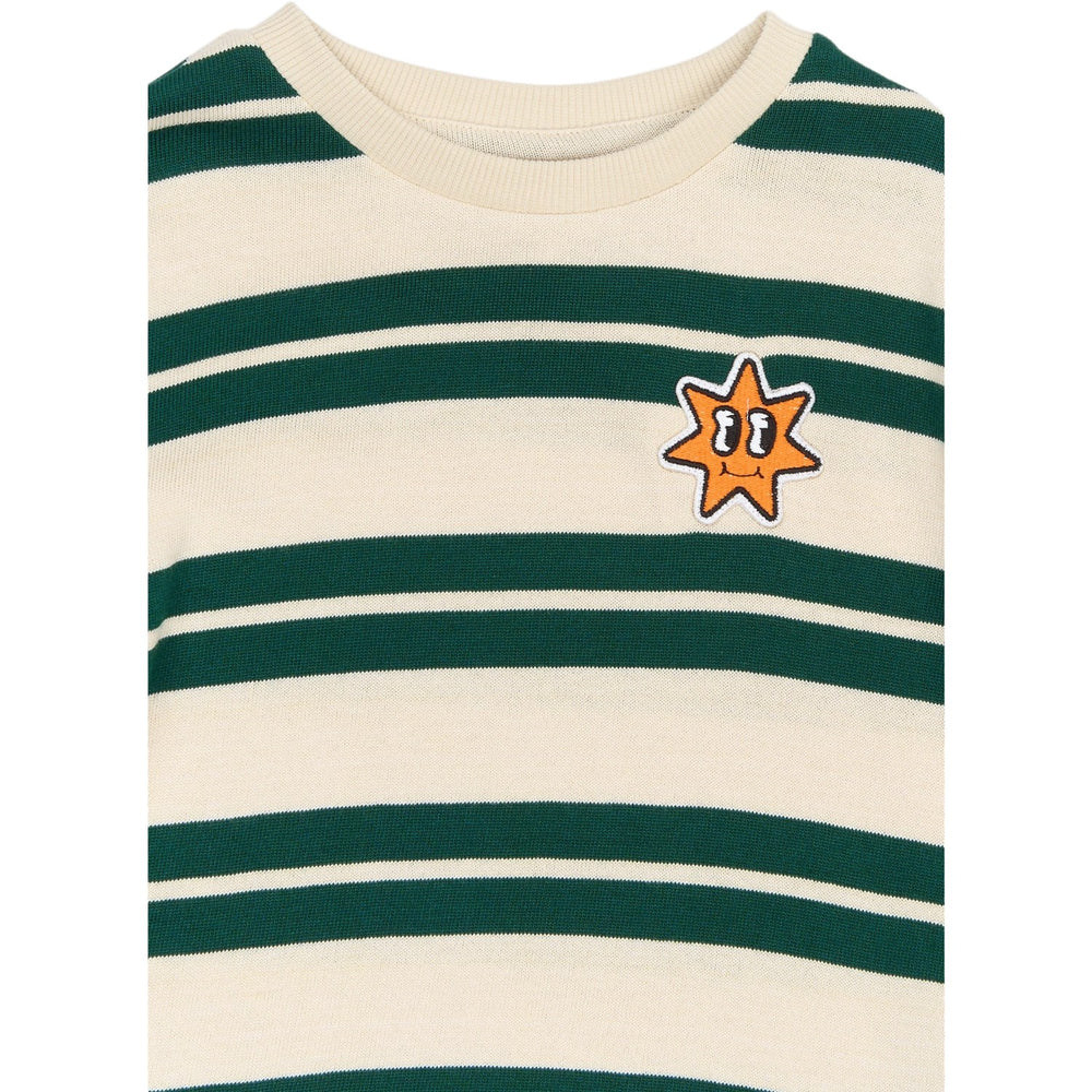 Køb THE NEW Siblings Deep Teal Striped Robbie Strik Sweatshirt