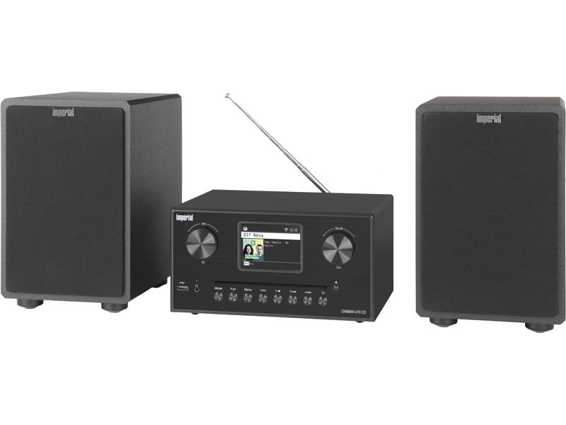 Imperial Micro-HiFi Anlage Dabman i310 CD Schwarz Kompaktes HiFi-Micro-System mit DAB /UKW- und Internetradio-Empfang