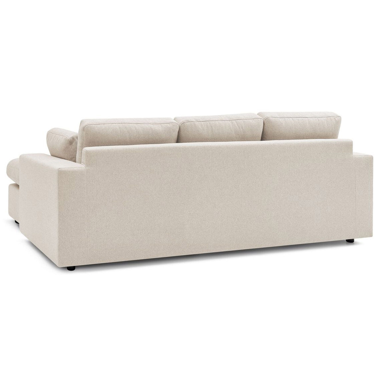 Bobochic Canapé d'angle fixe réversible belair beige - 280x139 cm