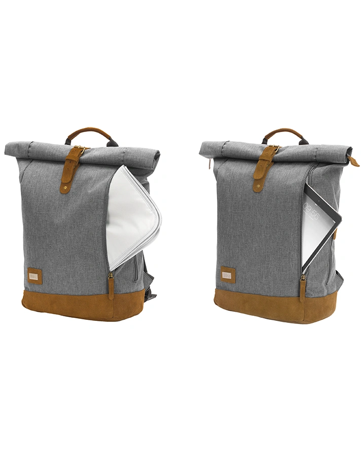 Wickelrucksack BERLIN (39x16x53) in grau melange