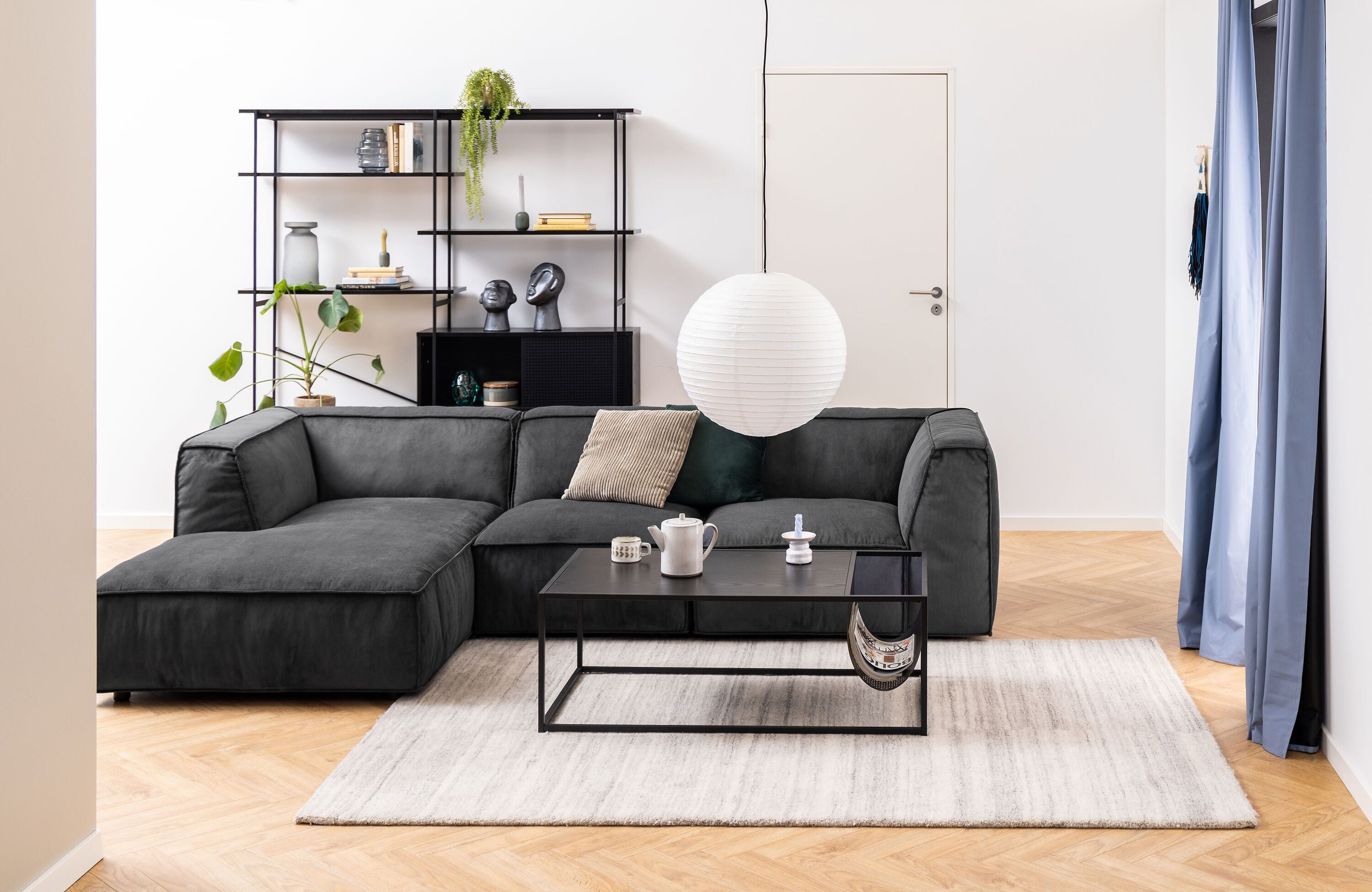 KYSON Regal - Schwarz / B: 172.0 cm x T: 27.0 cm x H: 188.0 cm