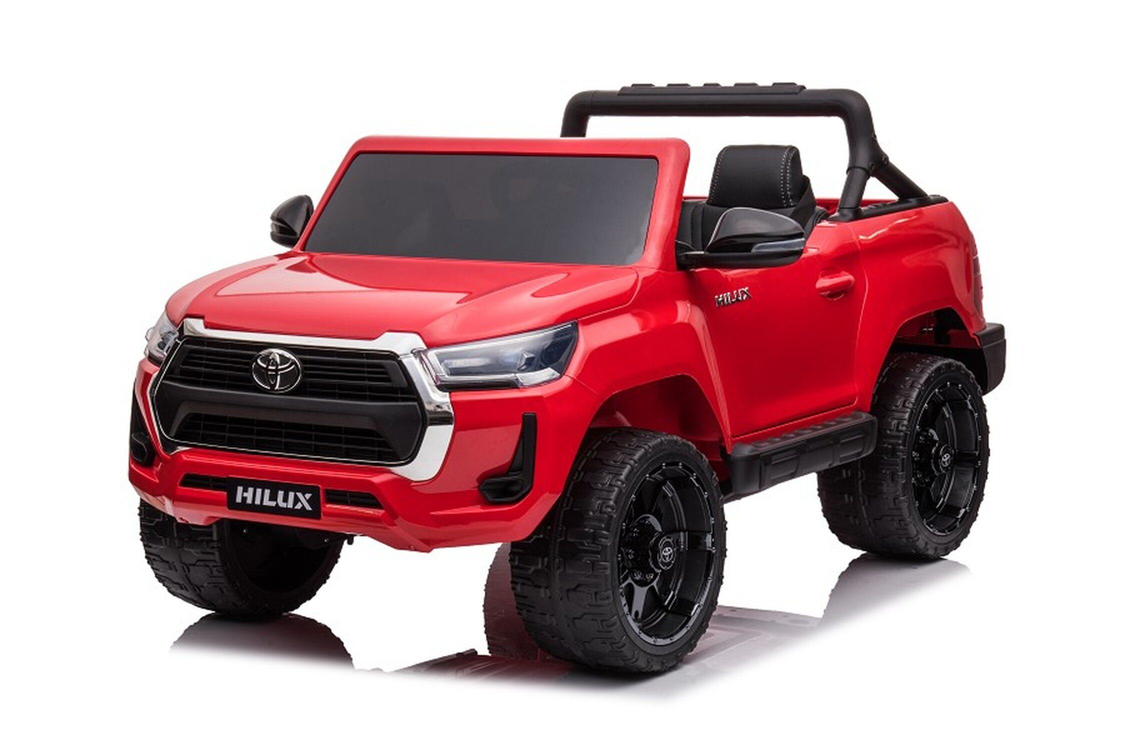 Carrinho elétrico infantil TPFLiving Toyota Hilux - motor: 4 x 12V - bateria: 1 x 12 Volts/14Ah, capacidade de carga 40 kg, carrinho elétrico infantil com assento de couro e cinto de segurança.