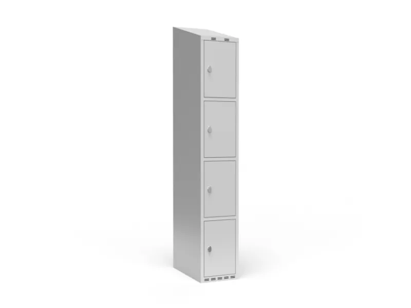 Garderobeskab 1x300 mm Lige tag 4-delt søjle Antracit dør Cylinderlås