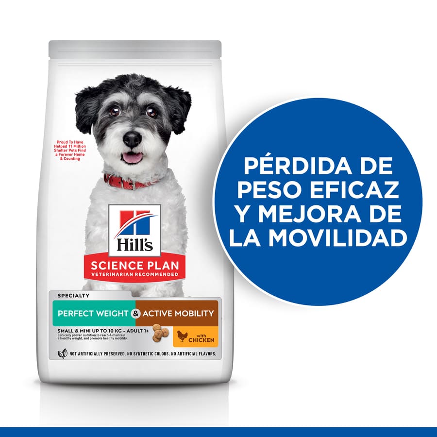 Plano de Ciências Hill's Peso Perfeito e Mobilidade Ativa Pequeno e Mini Frango para cachorros