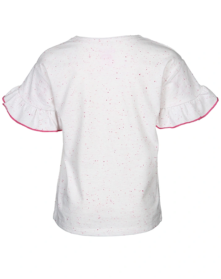 T-Shirt FANCY FLAMINGO in weiß/pink