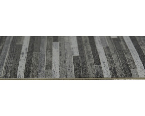 Elara PVC vloer, fijnstrooksparket, antraciet metallic, 300 cm breed (per meter verkocht)
