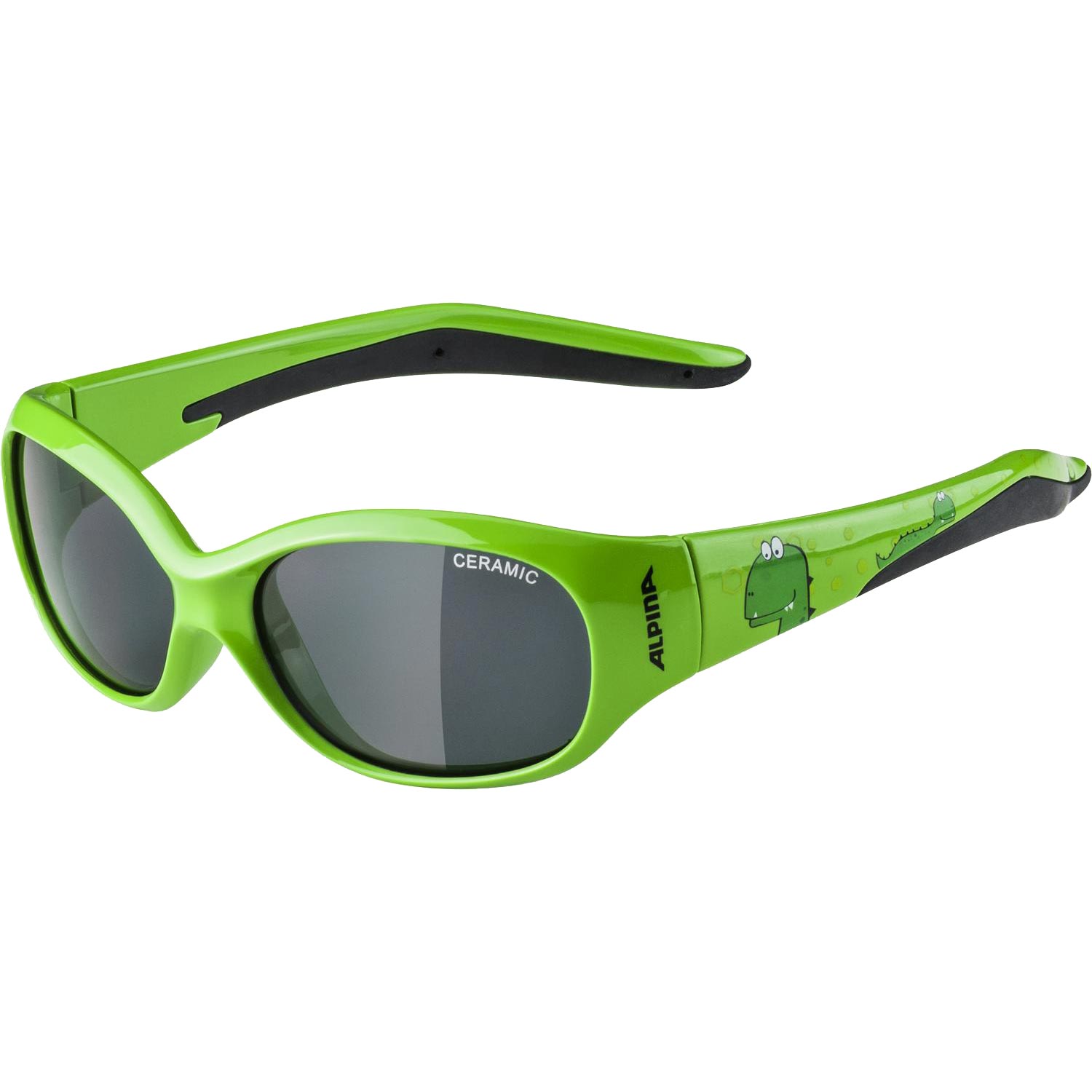 Alpina Flexxy Sonnenbrille Kinder green dino