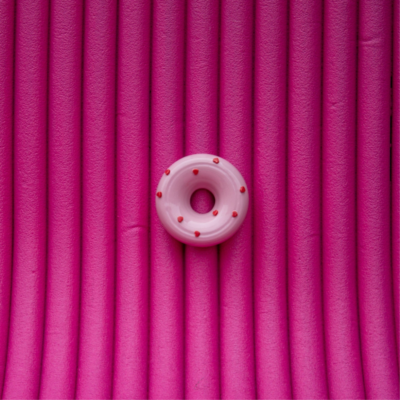 Wandobject donut hartjes