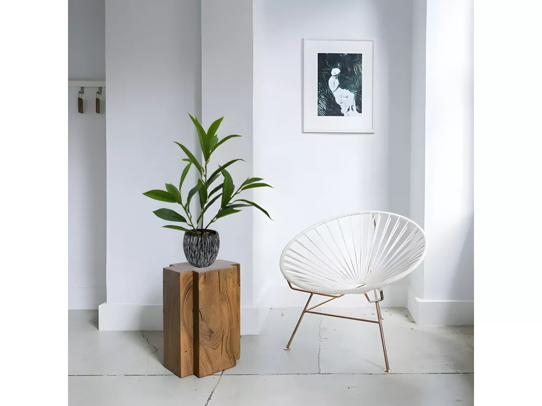 Plante artificielle avec pot et tiges fines Hauteur +/- 38 cm - PEI