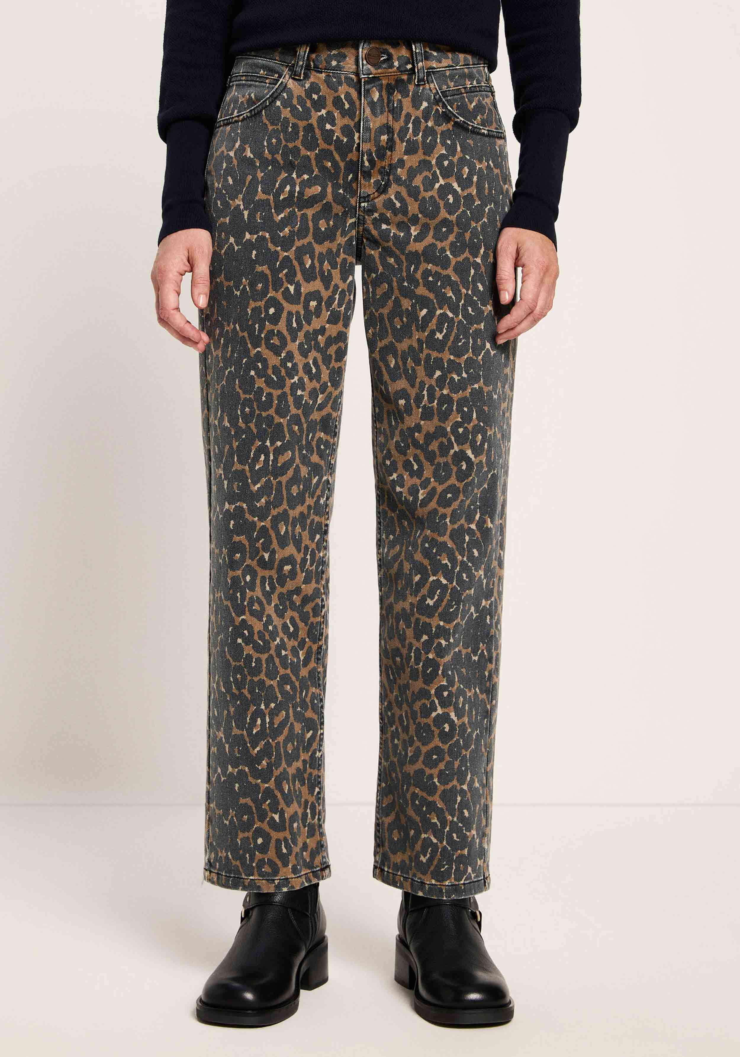 Lanius Relaxed Jeans Print Leo