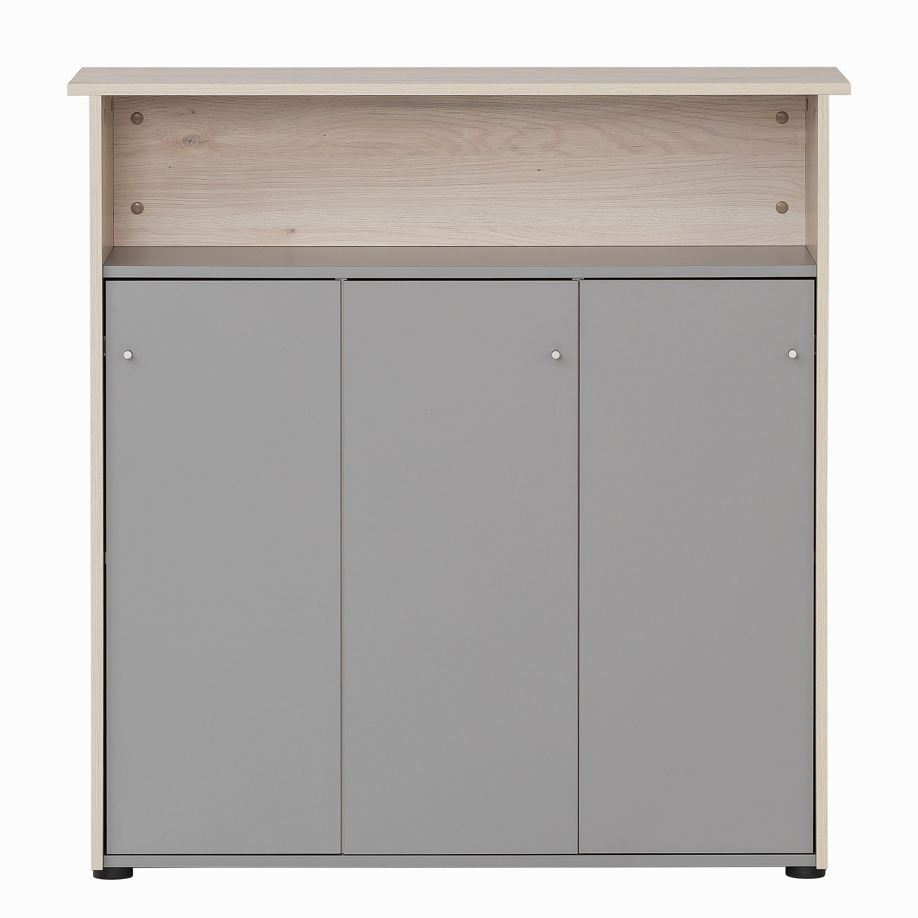 Empfangstresen - platingrau - Sandeiche - 107 cm