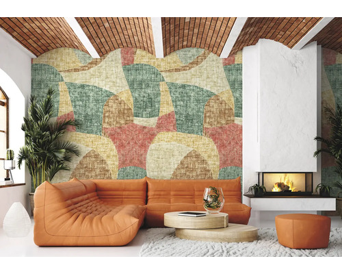 Vliesbehang 46958 Smart Art Gallery Graphic beige groen rood 3-delige set 159 x 270 cm