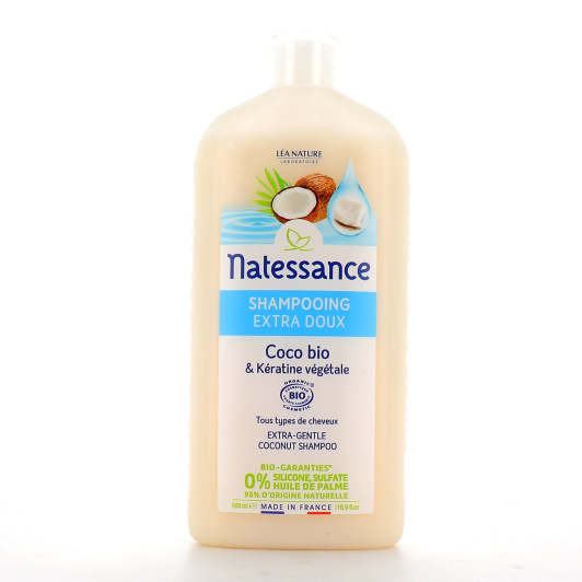 Shampooing Coco Kératine végétale Natessance - Cheveux normaux à secs
